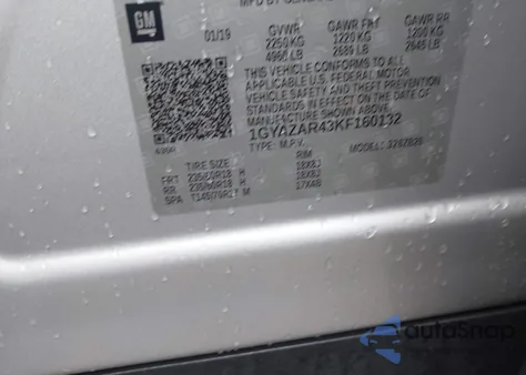 2019 Cadillac Xt4 Luxury из США, поврежденный, VIN 1GYAZAR43KF160132